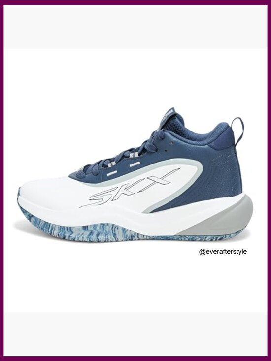 High Top Basketball Sneakers with Perforated Leather Upper and Move Foam Insole